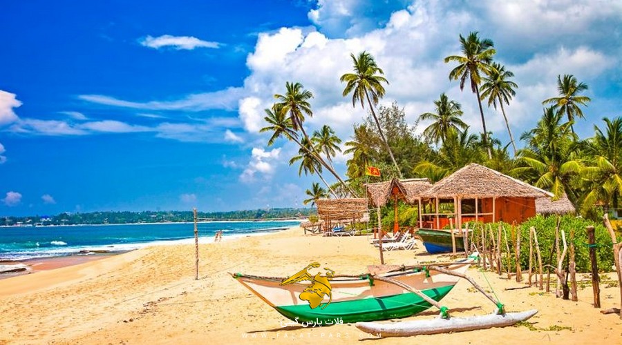 شن های سفید سواحل سریلانکا 