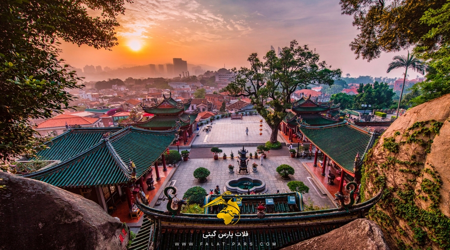 نمایی از یکی از شهرهای زیبای چین 