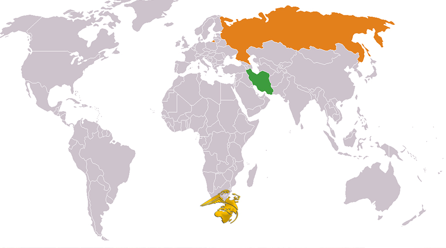 روسیه بر روی نقشه 